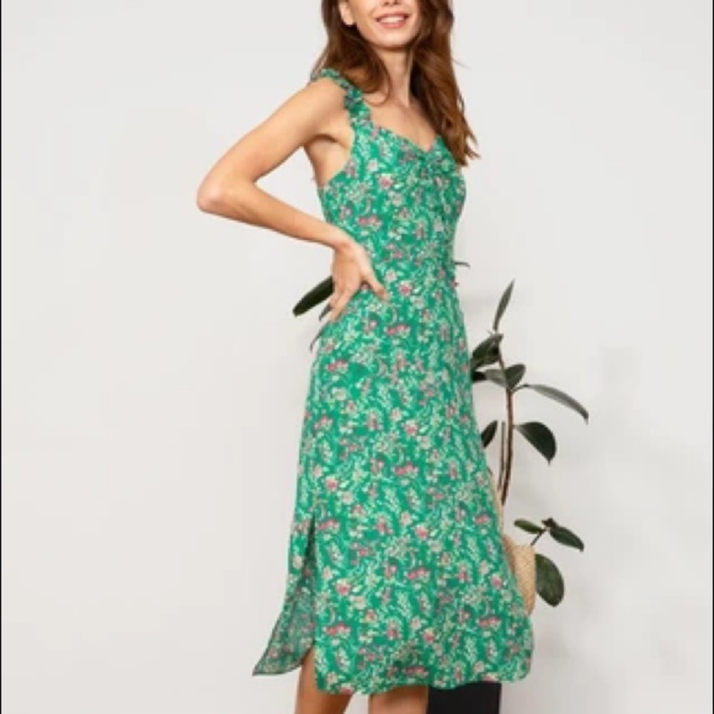 LUCY Paris Naomi ruffle midi dress